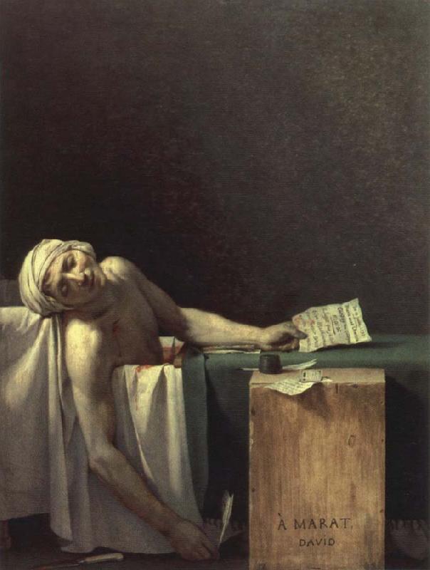 Jacques-Louis  David death of marat oil painting picture
